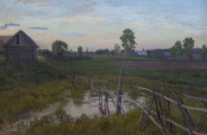 Живопись, Пейзаж - Последние лучи. Город Киров
