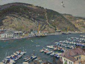 Живопись, Морской пейзаж - Севастополь Бухта Балаклава